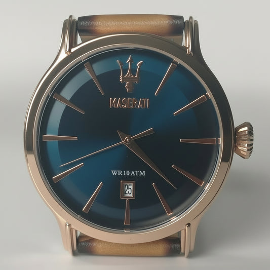 Maserati Epoca Roségoud Blauwe Wijzerplaat