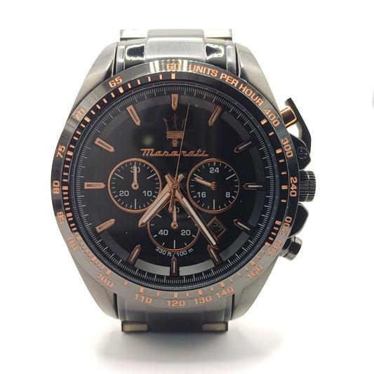 Maserati Traguardo Chronograaf Zwart Roségoud